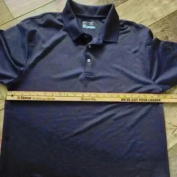 PGA TOUR Golf mens Blue Striped large polo short sleeve top - Picture 6 of 13